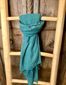 Katoenen Sjaal Smaragd Groen