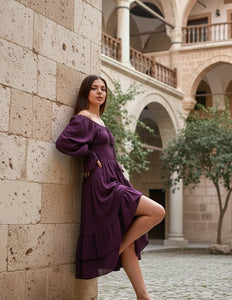 Midikleid Vaiana gemustert
