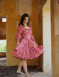 Korte Vaiana Jurk print rood