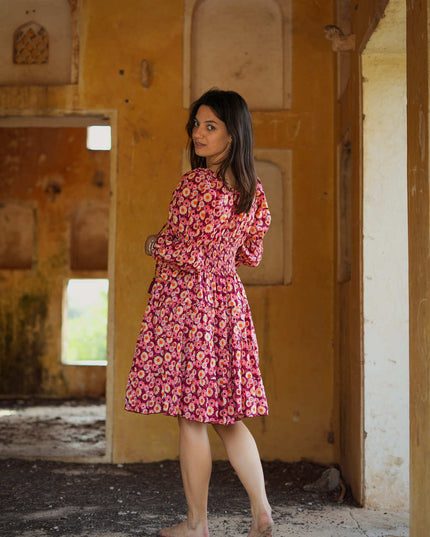 Korte Vaiana Jurk print rood