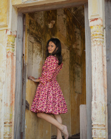 Korte Vaiana Jurk print rood