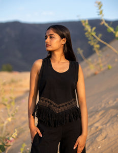 Celestial Nomad Top Schwarz