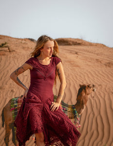 Ysolde jurk Marroon rood