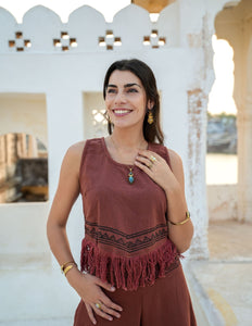 Celestial Nomad Top warm Brown