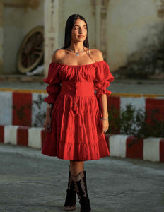 Short Vaiana Dress Bright Red