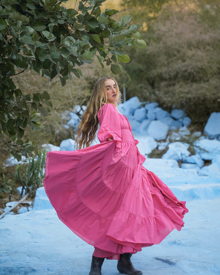 Vaiana Lange Jurk Roze