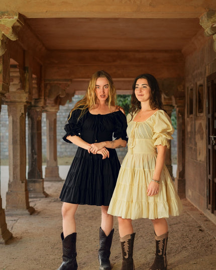 Korte Vaiana Jurk Ecru