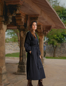 Elora overhemd jurk Zwart