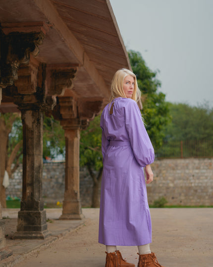 Elora overhemd jurk Lila