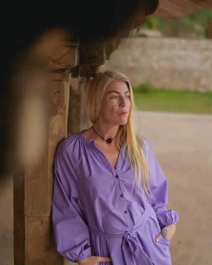 Elora overhemd jurk Lila