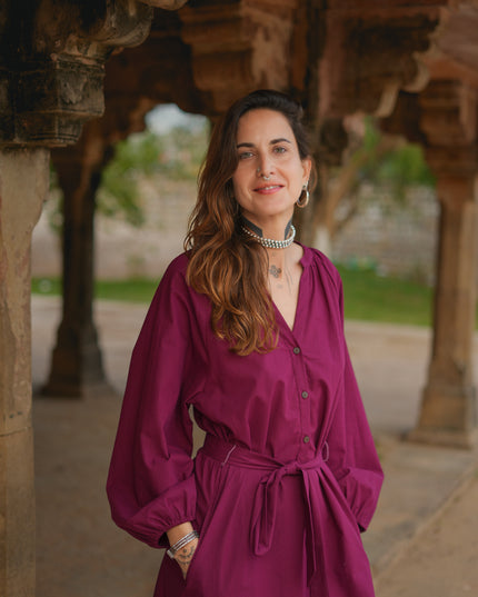 Elora overhemd jurk Burgundy