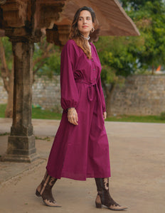 Elora overhemd jurk Burgundy