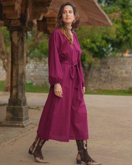 Elora overhemd jurk Burgundy