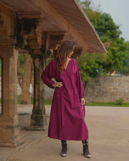 Elora overhemd jurk Burgundy