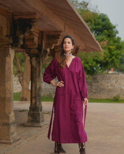 Elora overhemd jurk Burgundy