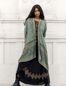 Nomad Chic poncho Jade Groen