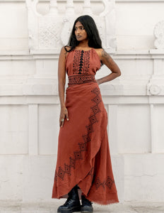 Mystic Mesa Wrap Skirt Terracotta