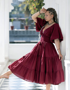 Tara Dress Long Green