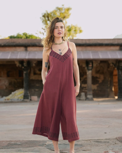 Sunlit Trails Jumpsuit Terracotta
