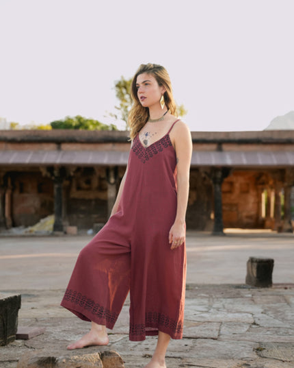 Sunlit Trails Jumpsuit Terracotta