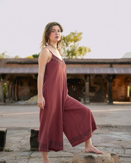 Sunlit Trails Jumpsuit Terracotta