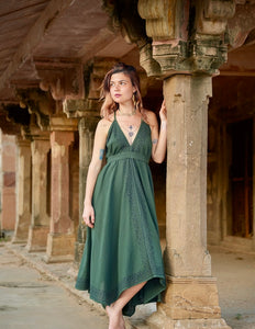 Ancient Whispers zomerjurk Donkergroen