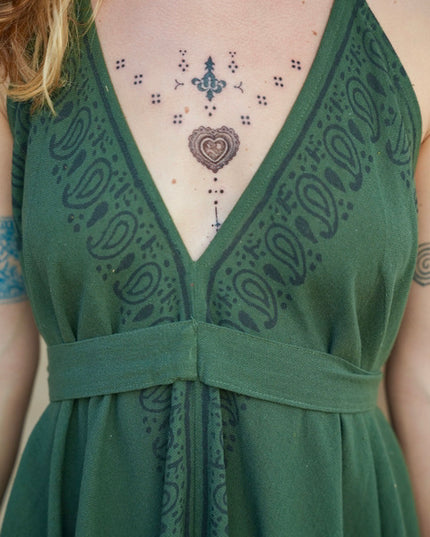 Ancient Whispers zomerjurk Donkergroen