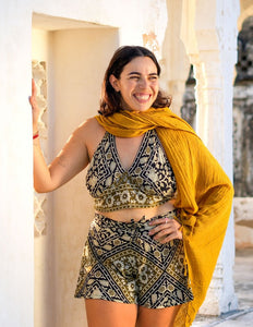 Sacred Roots Halter Top Olive