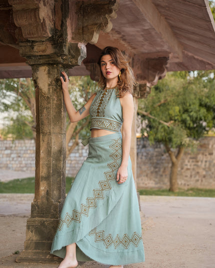 Mystic Mesa Omslagrok Jadegroen