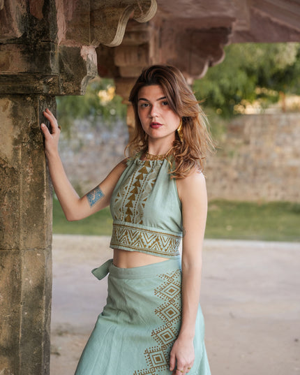 Mystic Mesa Omslagrok Jadegroen