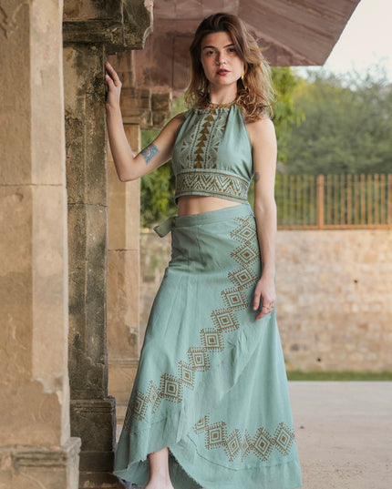 Mystic Mesa Omslagrok Jadegroen