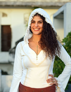 Elven Hoodie Top Off White