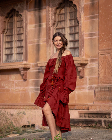 Midi Vaiana Dress Warm Rood