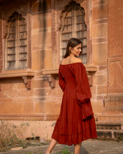 Midi Vaiana Dress Warm Rood