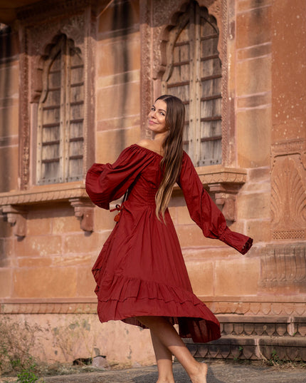 Midi Vaiana Dress Warm Rood