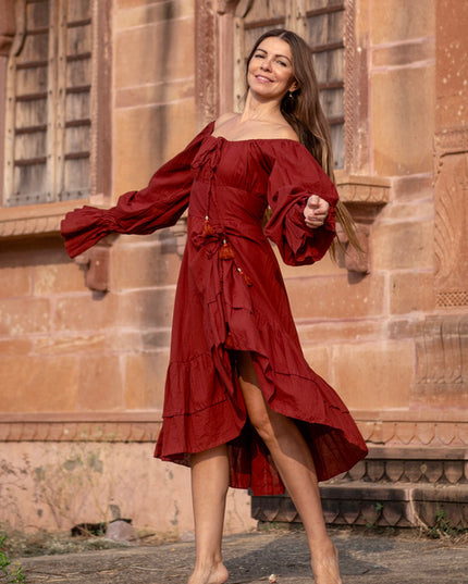 Midi Vaiana Dress Warm Rood