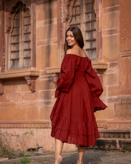Midi Vaiana Dress Warm Rood