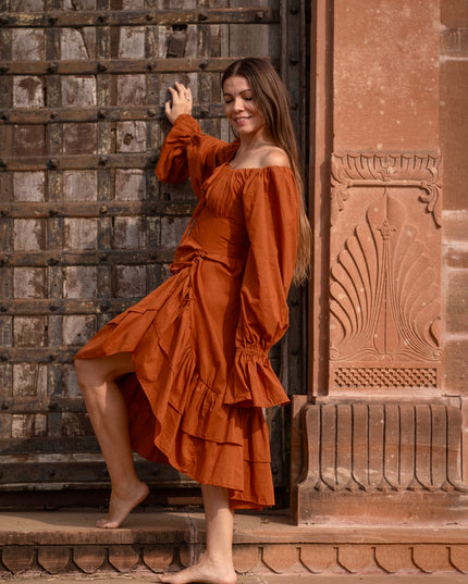 Midi Vaiana Dress Warm Oranje