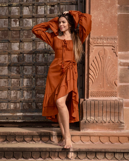 Midi Vaiana Dress Warm Oranje