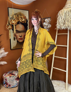 Nomad Chic poncho Dark green