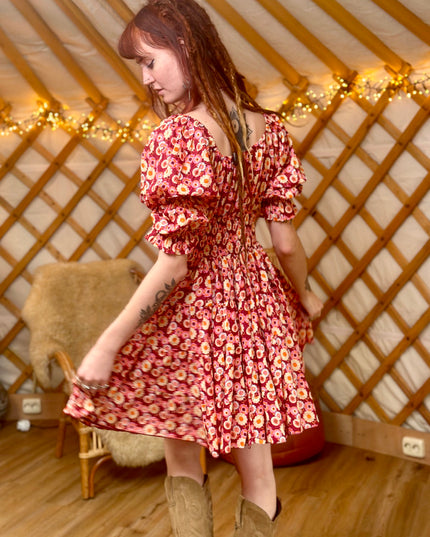 Korte Vaiana Jurk print rood