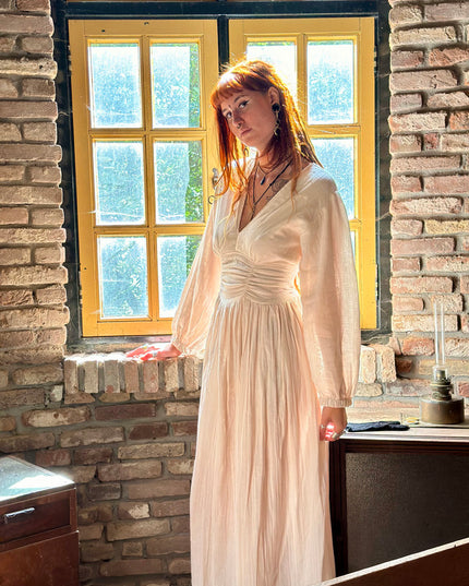 Rani Lange jurk Roomwit