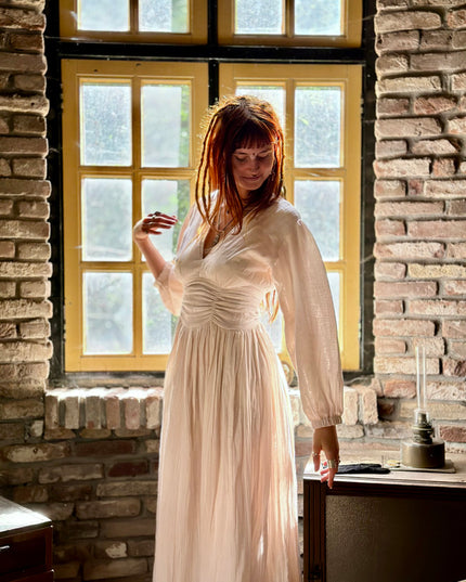 Rani Lange jurk Roomwit