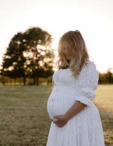 Vaiana Kleid Stickerei Weiß