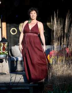 Inanna Festival dress Dark red