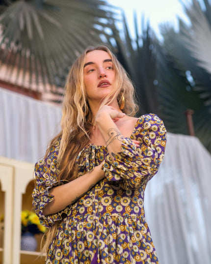 Vaiana Zomerjurk Print Paars