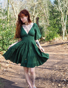 Tara Jurk Kort Groen