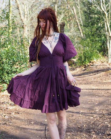 Tara Jurk Kort Paars