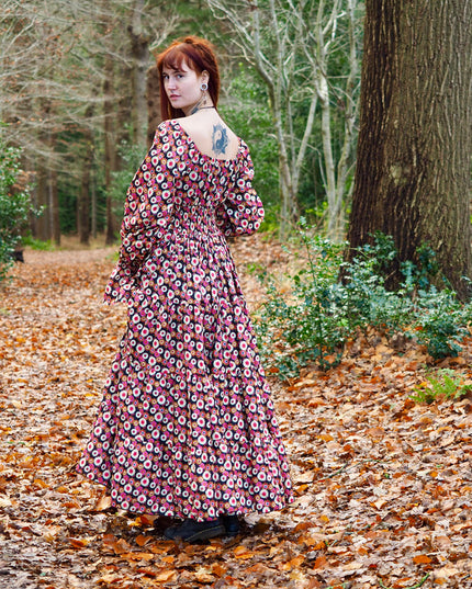 Vaiana Lange Jurk Print Zwart