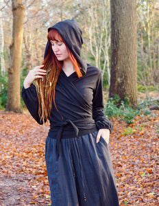 Hooded Vest Sweater Black